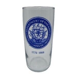 Anchor Hocking USA Department of Navy Glass Tumbler